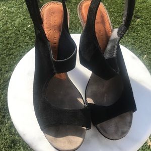 Chie Mihara Black Suede heels